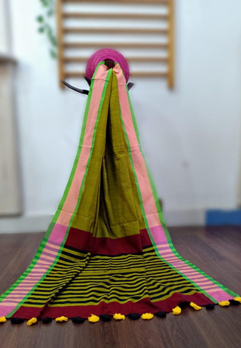 Mustard handwoven dupatta