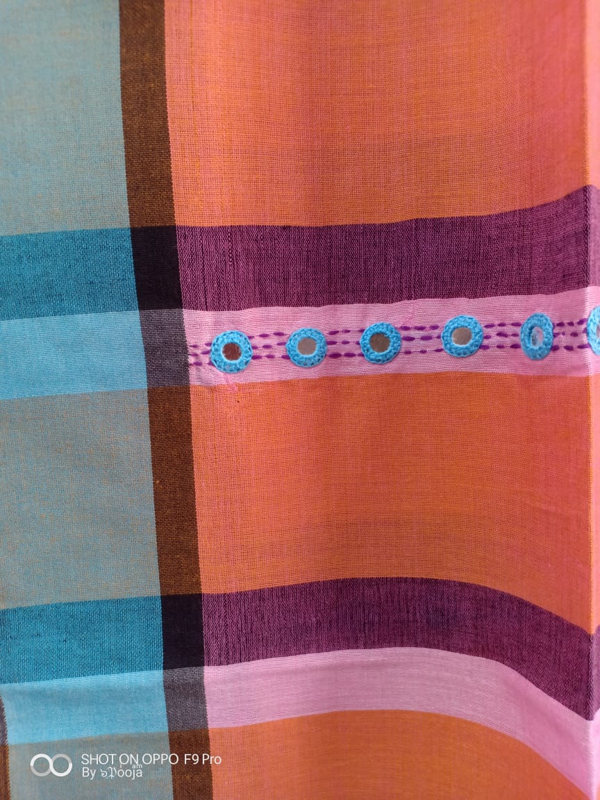 Purple cotton dupatta