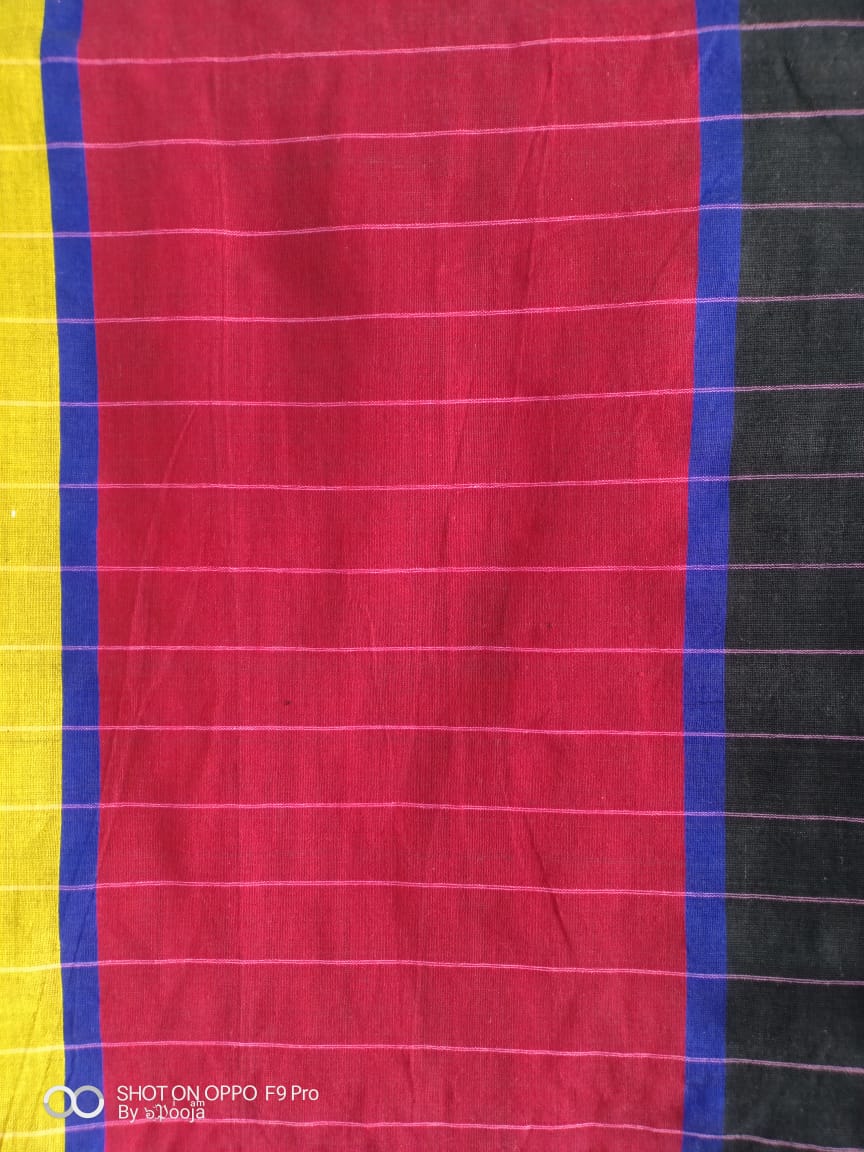 Grey handwoven cotton sari