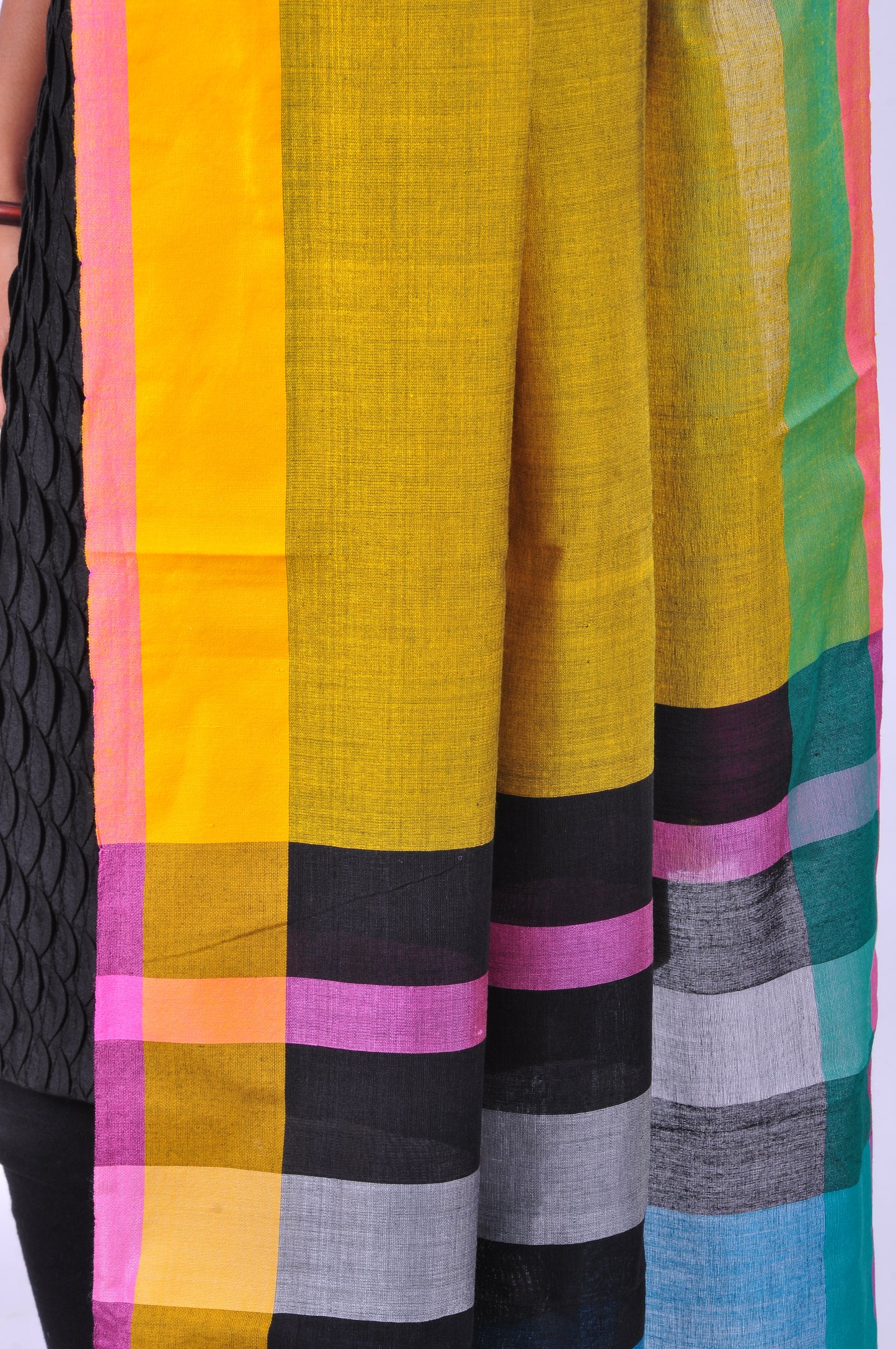 Yellow cotton dupatta