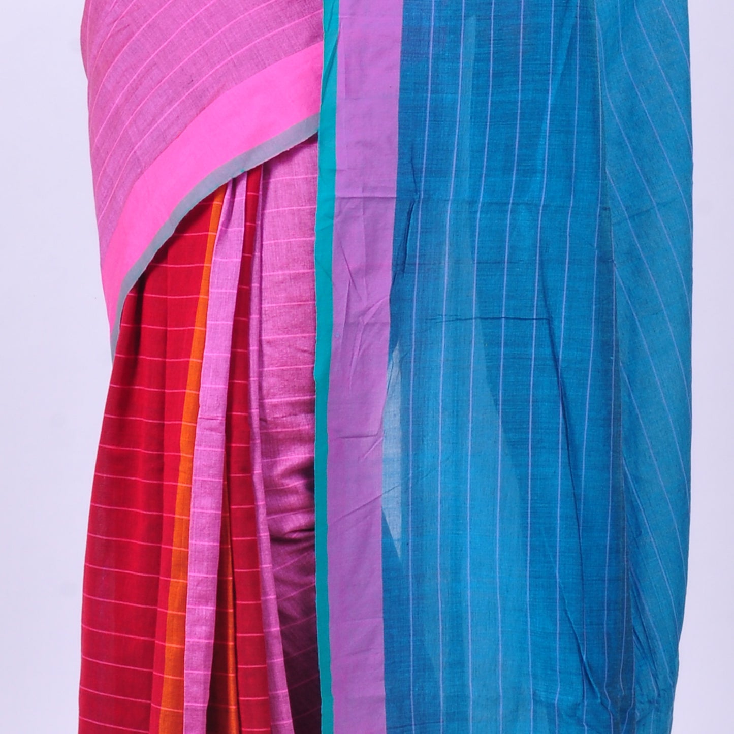 Multicoloured cotton sari