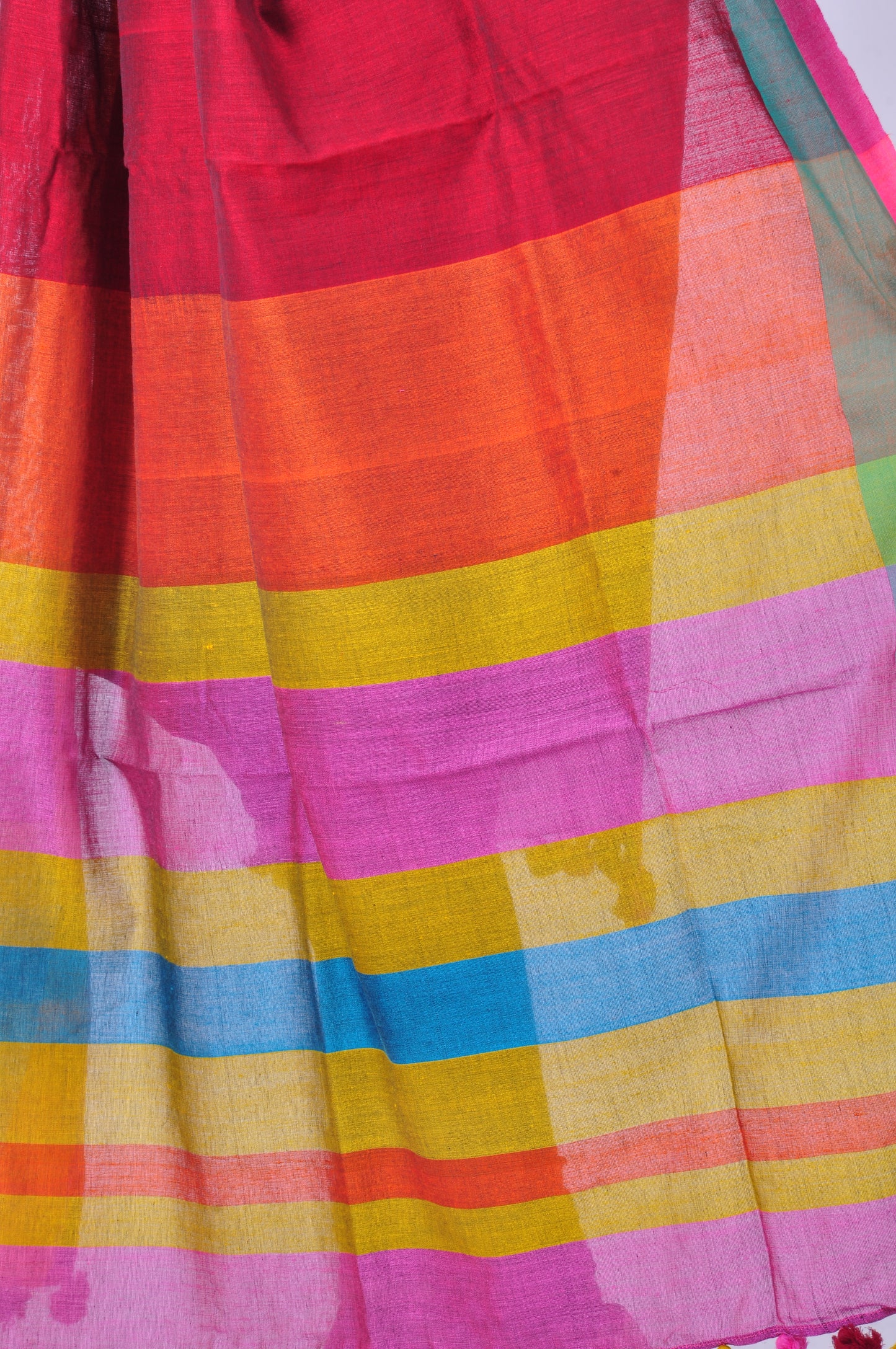 Red handwoven dupatta