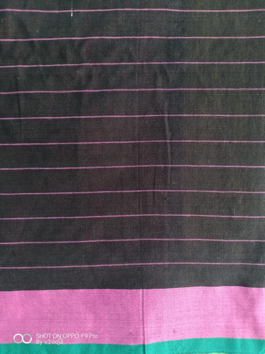 Grey handwoven cotton sari