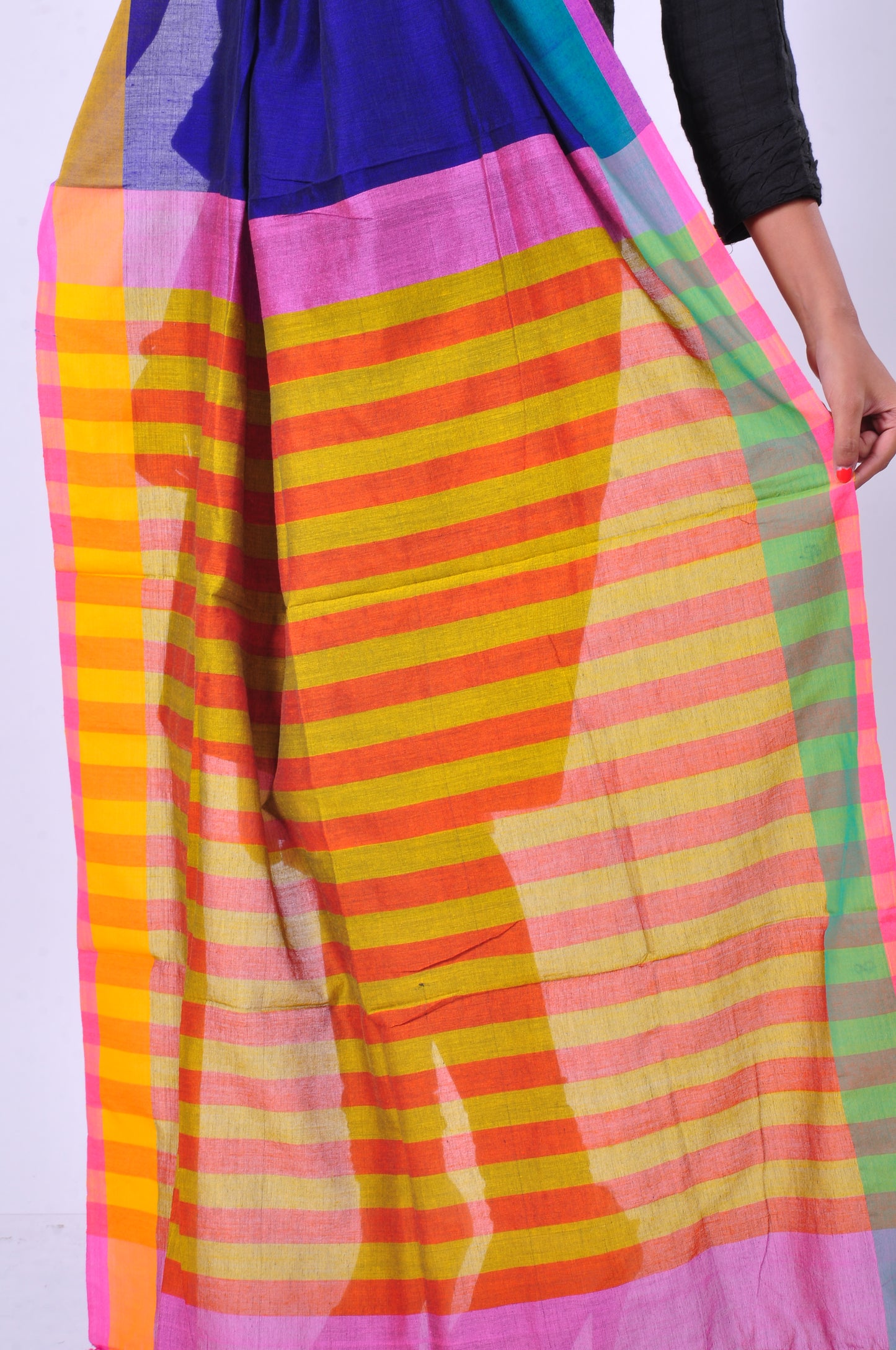 Blue handwoven dupatta