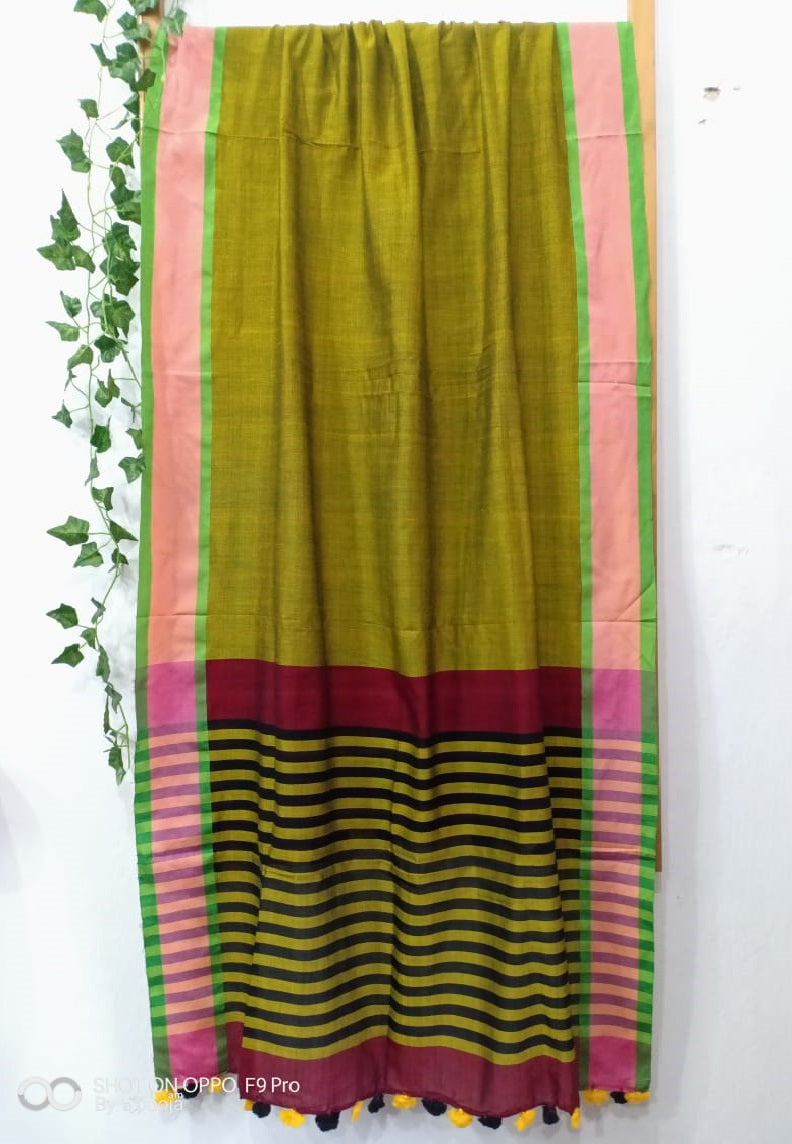 Mustard handwoven dupatta