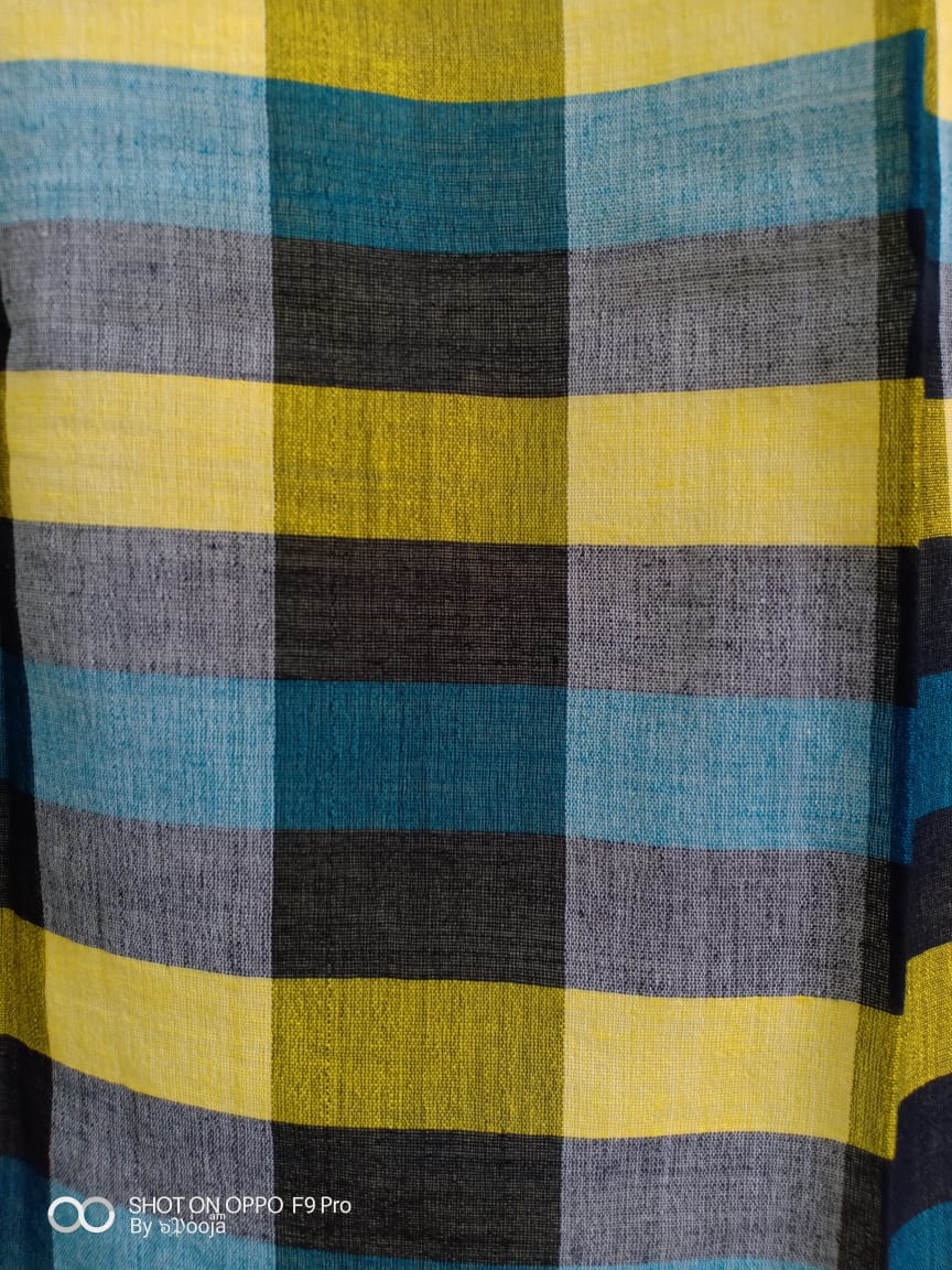 Yellow striped dupatta