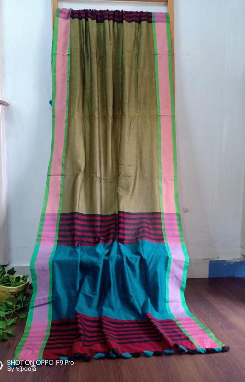 Beige handwoven dupatta