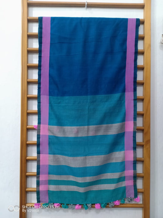 Blue handwoven stole