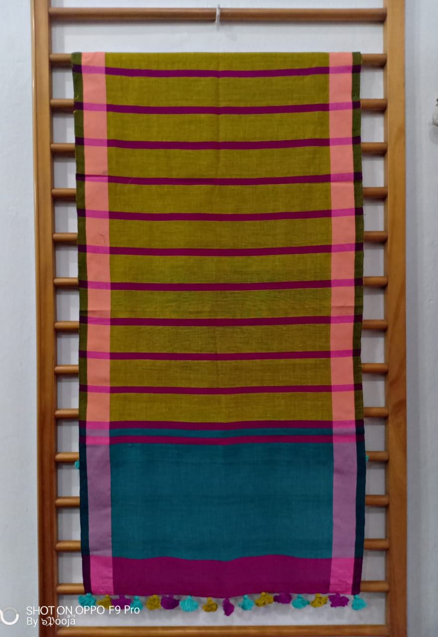 Mustard handwoven stole