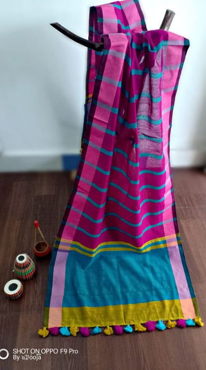 Pink striped stole