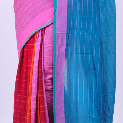 Multicoloured cotton sari