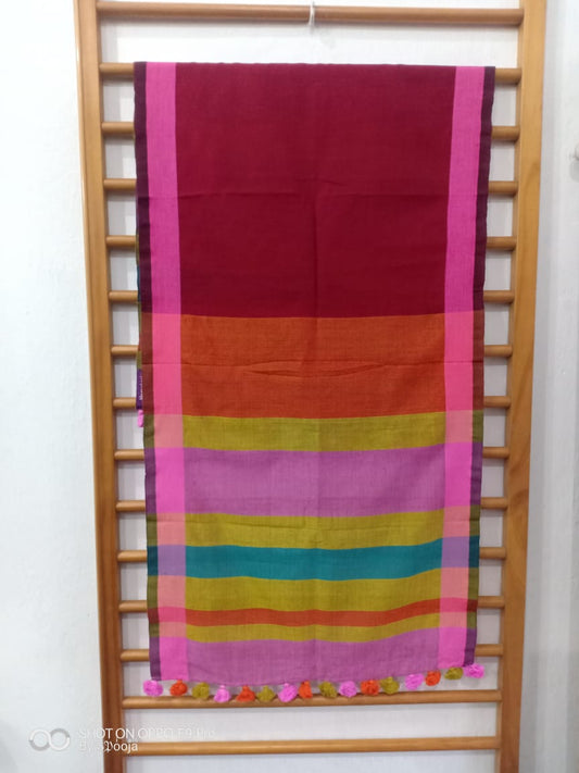Red handwoven stole
