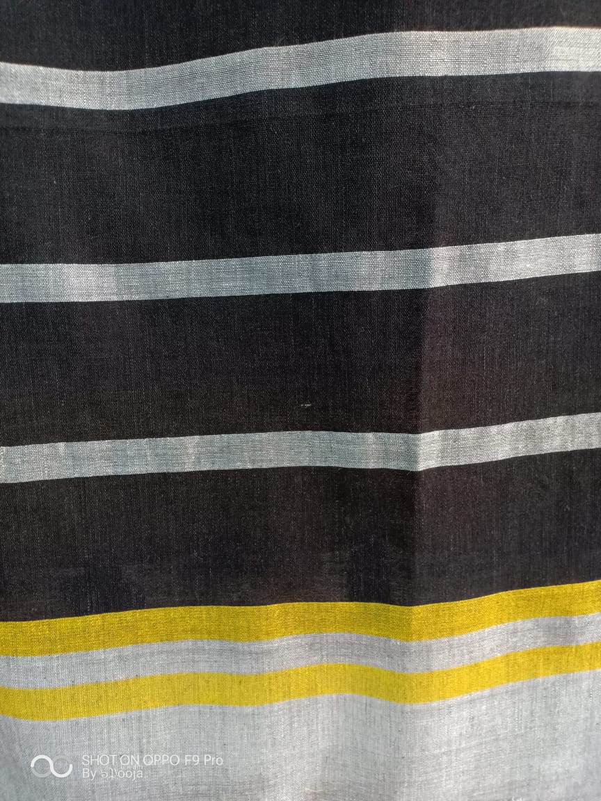 Striped black stole