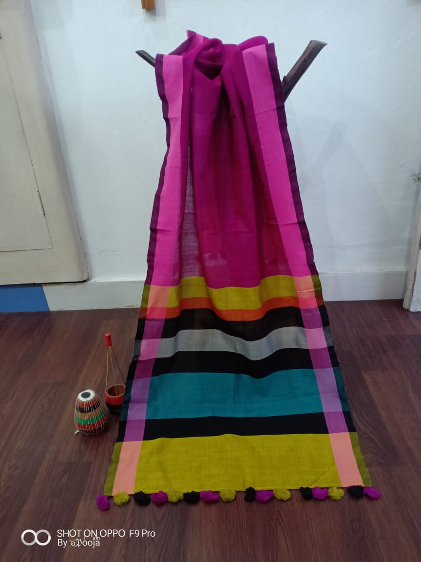 Majenta handwoven stole