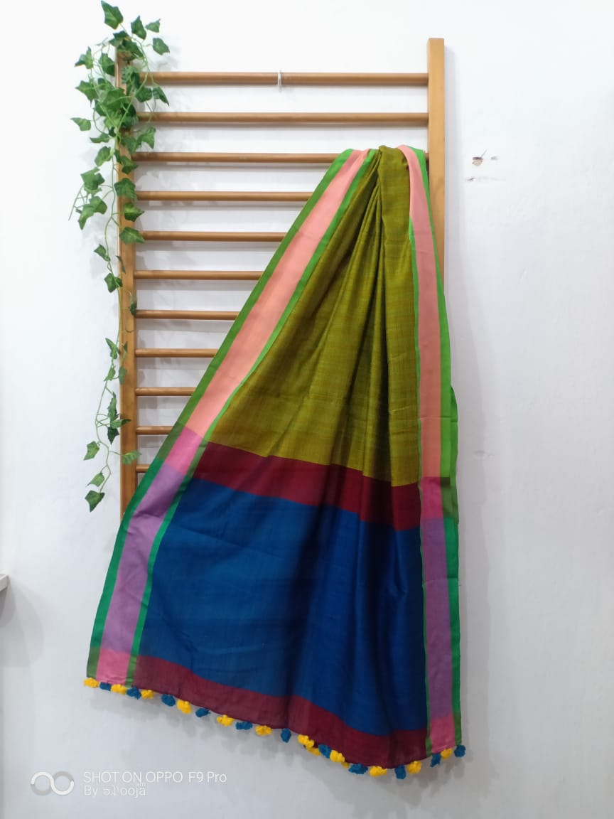 Green handwoven dupatta