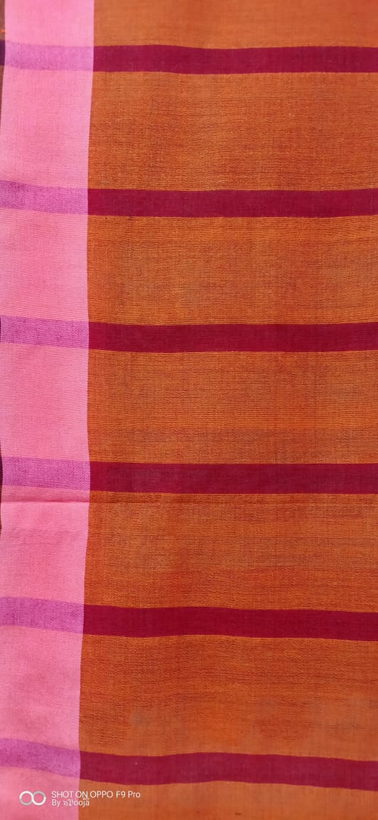 Orange handwoven stole