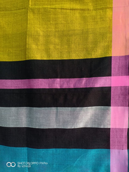Yellow handwoven stole
