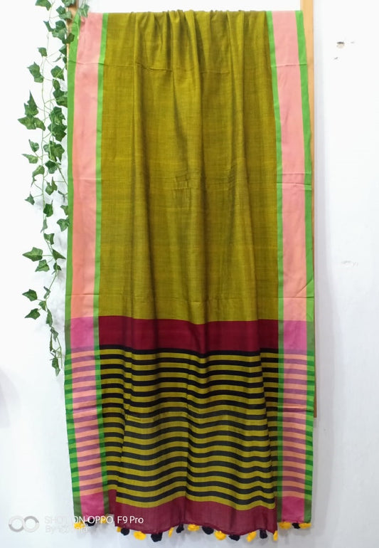 Mustard handwoven dupatta