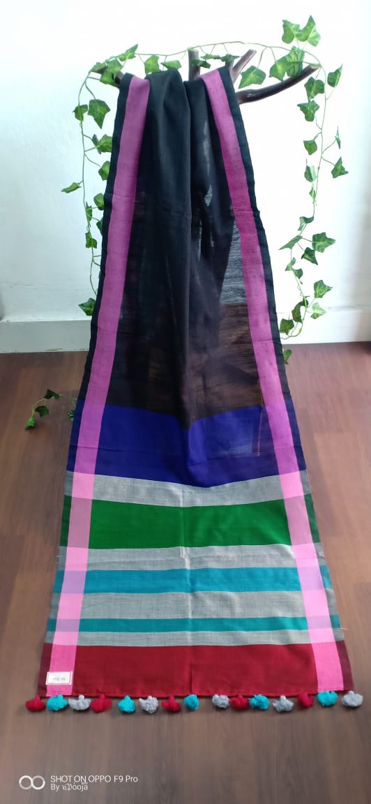 Multicoloured handwoven stole