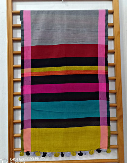 Grey handwoven stole