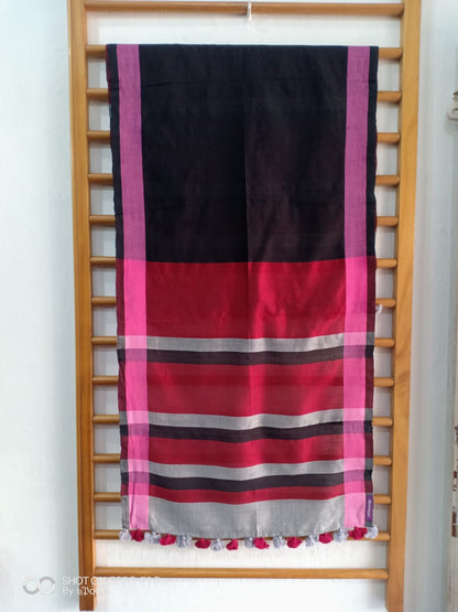 Black handwoven stole