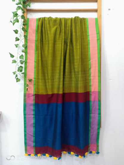 Green handwoven dupatta