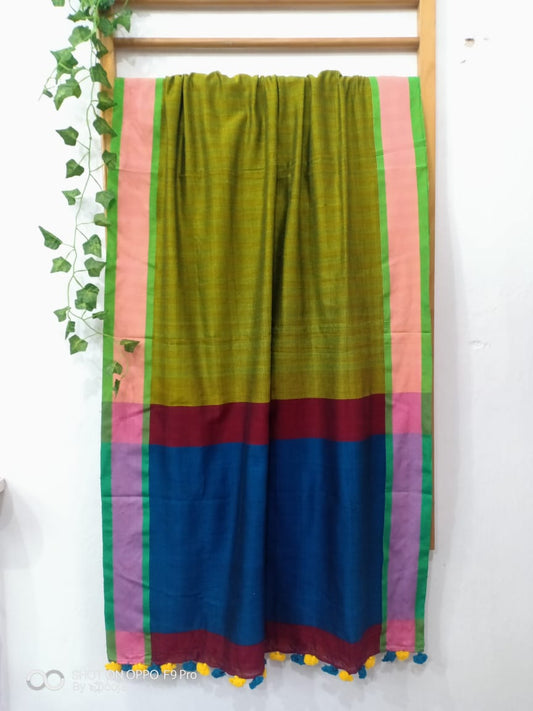 Green handwoven dupatta