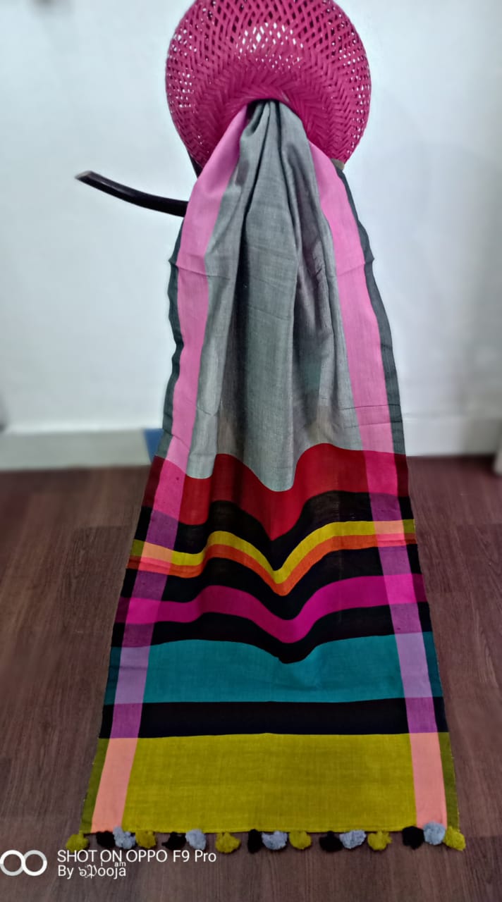Grey handwoven stole
