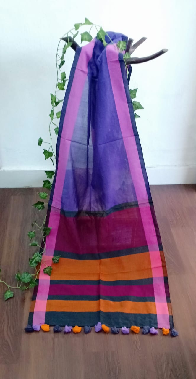 Purple handwoven stole