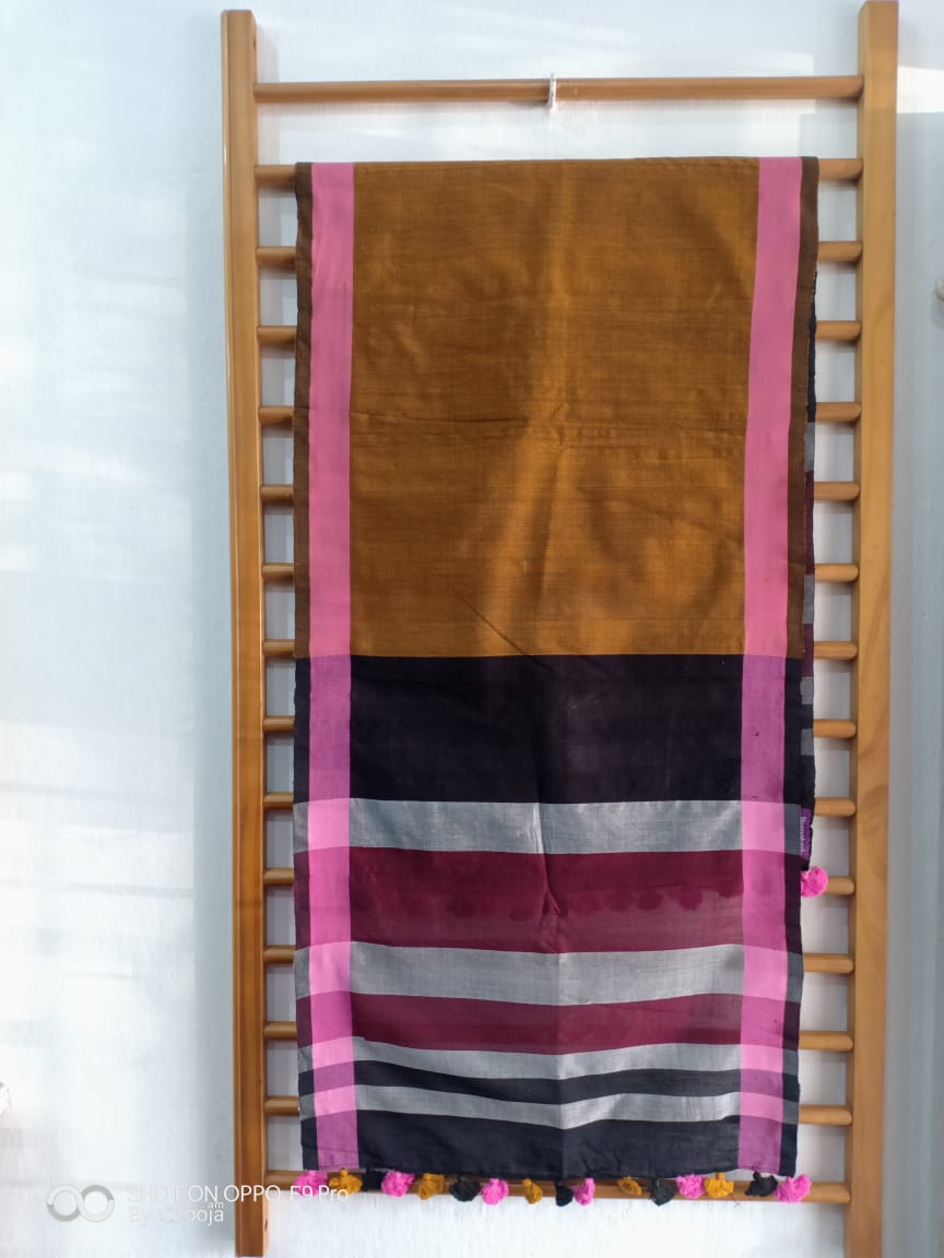 Mustard handwoven stole