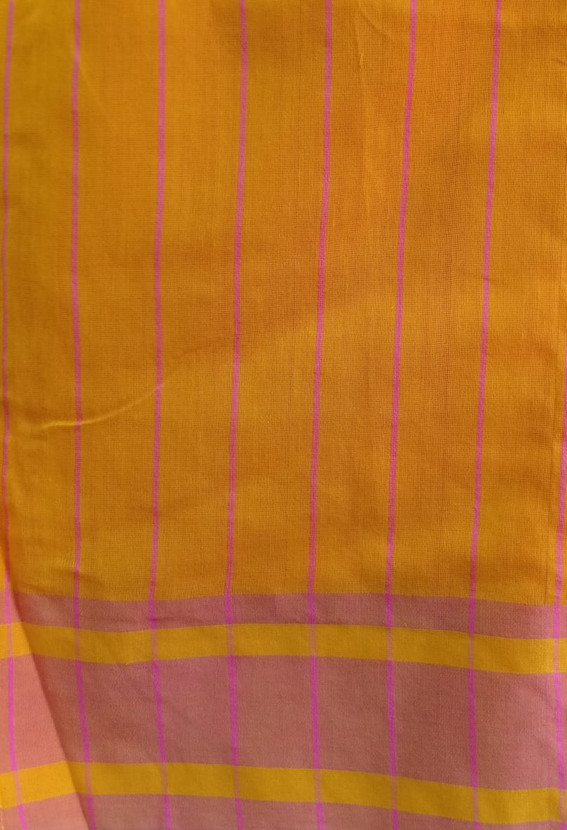 Pink Handwoven cotton sari