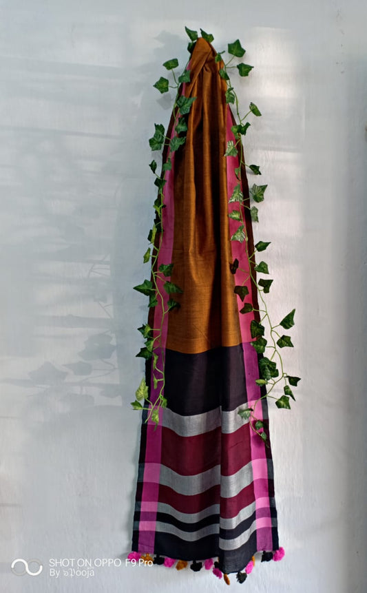 Mustard handwoven stole
